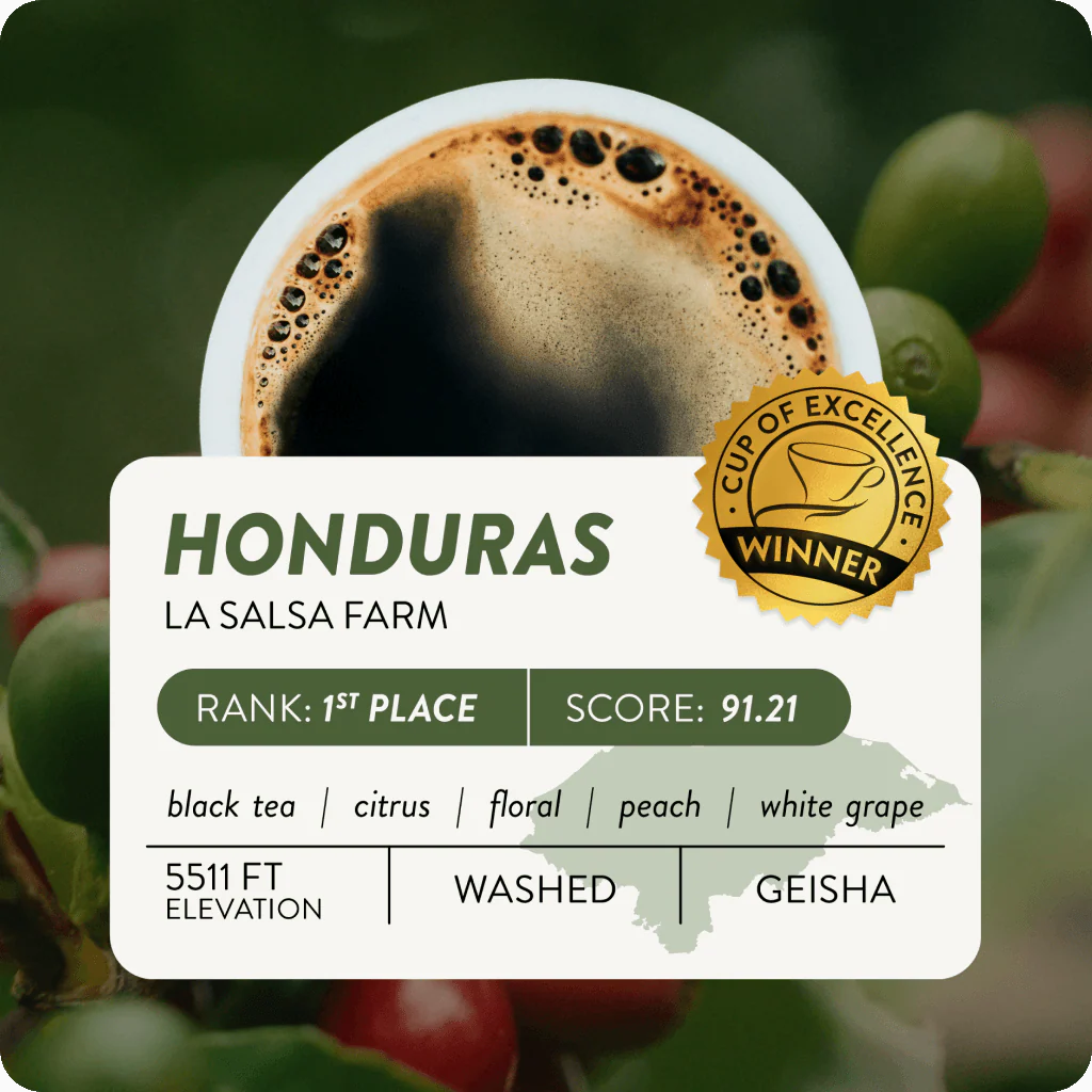 Honduras Cup of Excellence #1 Washed | 91.21 Score (75 grams) - Image 2